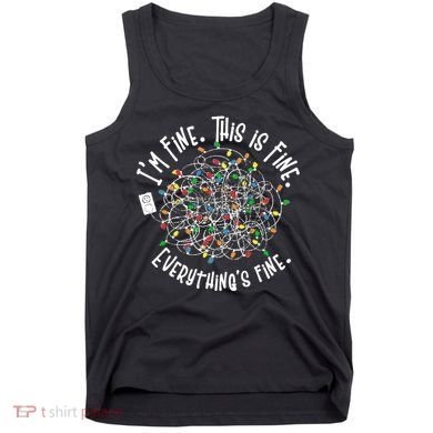 Funny Christmas Problem With Tangled Lights Tank Top
