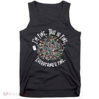 Funny Christmas Problem With Tangled Lights Tank Top thumb 0