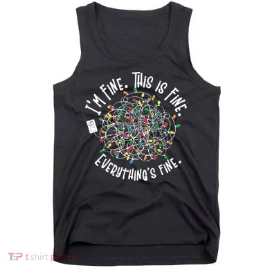 Funny Christmas Problem With Tangled Lights Tank Top