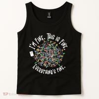 Funny Christmas Problem With Tangled Lights Tank Top thumb 2