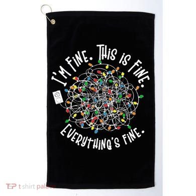 Funny Christmas Problem With Tangled Lights Golf Towel