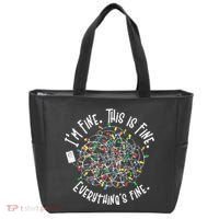 Funny Christmas Problem With Tangled Lights Tote Bag thumb 0