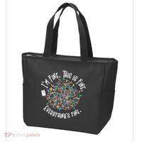 Funny Christmas Problem With Tangled Lights Tote Bag thumb 3