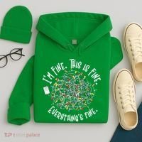 Funny Christmas Problem With Tangled Lights Hoodie thumb 4