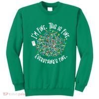 Funny Christmas Problem With Tangled Lights Sweatshirt thumb 0