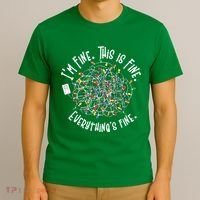 Funny Christmas Problem With Tangled Lights T-Shirt thumb 3
