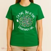 Funny Christmas Problem With Tangled Lights T-Shirt thumb 4