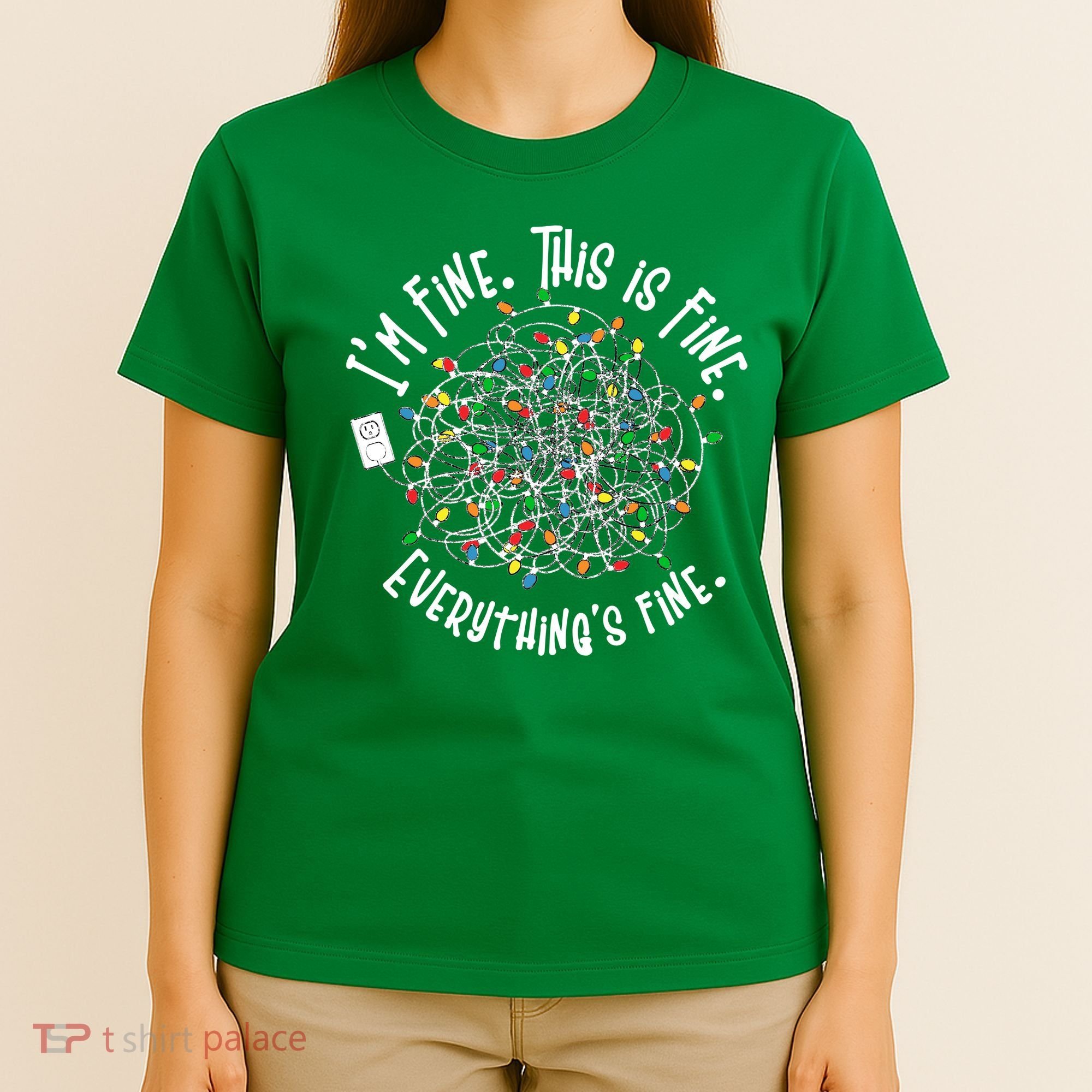 Funny Christmas Problem With Tangled Lights T-Shirt