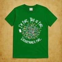 Funny Christmas Problem With Tangled Lights T-Shirt thumb 5