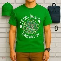 Funny Christmas Problem With Tangled Lights T-Shirt thumb 6