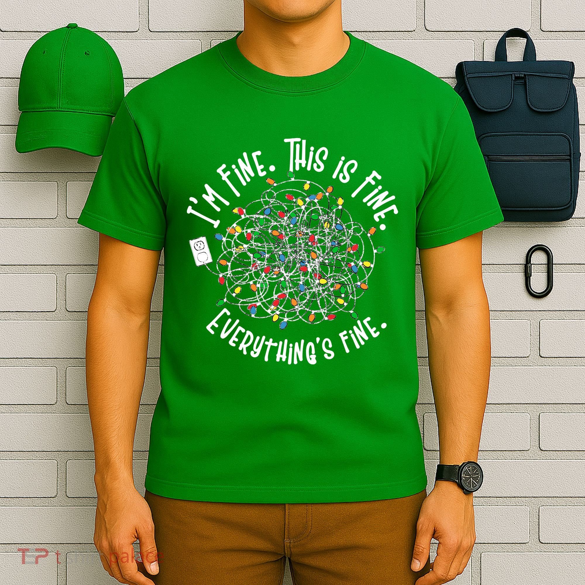 Funny Christmas Problem With Tangled Lights T-Shirt