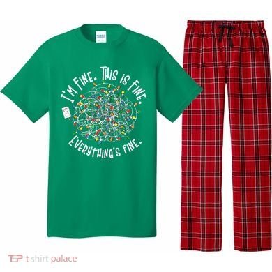Funny Christmas Problem With Tangled Lights Pajama Set