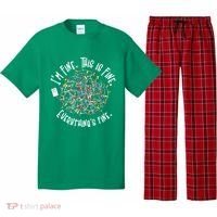Funny Christmas Problem With Tangled Lights Pajama Set thumb 0