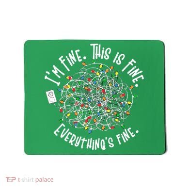 Funny Christmas Problem With Tangled Lights Mousepad
