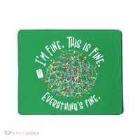 Funny Christmas Problem With Tangled Lights Mousepad thumb 0