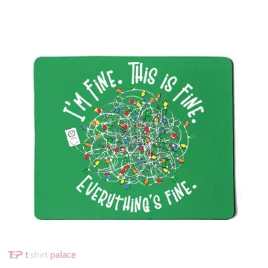 Funny Christmas Problem With Tangled Lights Mousepad