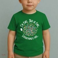 Funny Christmas Problem With Tangled Lights Toddler T-Shirt thumb 2