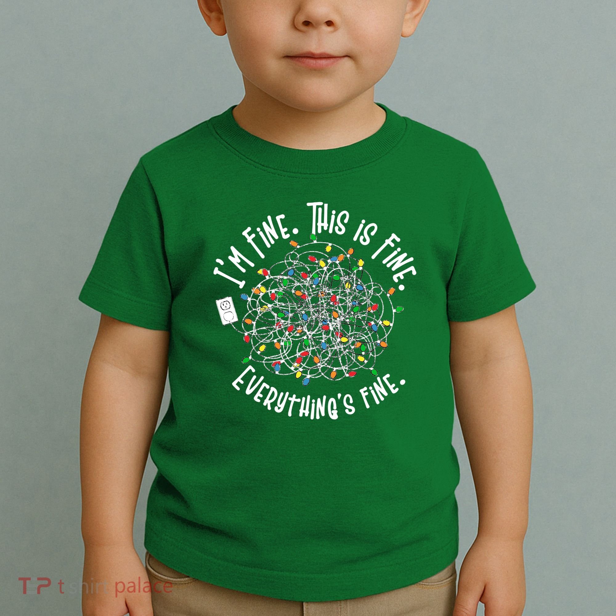 Funny Christmas Problem With Tangled Lights Toddler T-Shirt