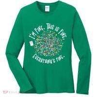Funny Christmas Problem With Tangled Lights Women's Long Sleeve Shirt thumb 0