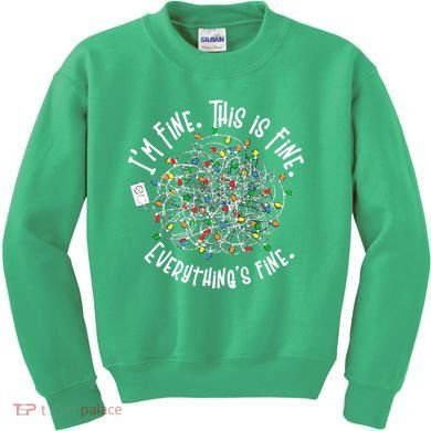 Funny Christmas Problem With Tangled Lights Kids Sweatshirt