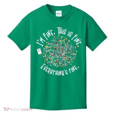 Funny Christmas Problem With Tangled Lights Kids T-Shirt