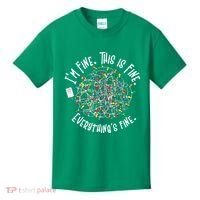 Funny Christmas Problem With Tangled Lights Kids T-Shirt thumb 0