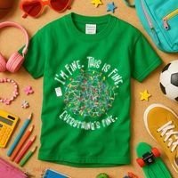 Funny Christmas Problem With Tangled Lights Kids T-Shirt thumb 3