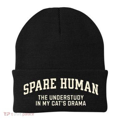 Funny Cat Parent Spare Human Sarcastic Beanie