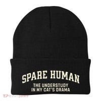 Funny Cat Parent Spare Human Sarcastic Beanie thumb 0