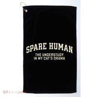 Funny Cat Parent Spare Human Sarcastic Golf Towel thumb 0