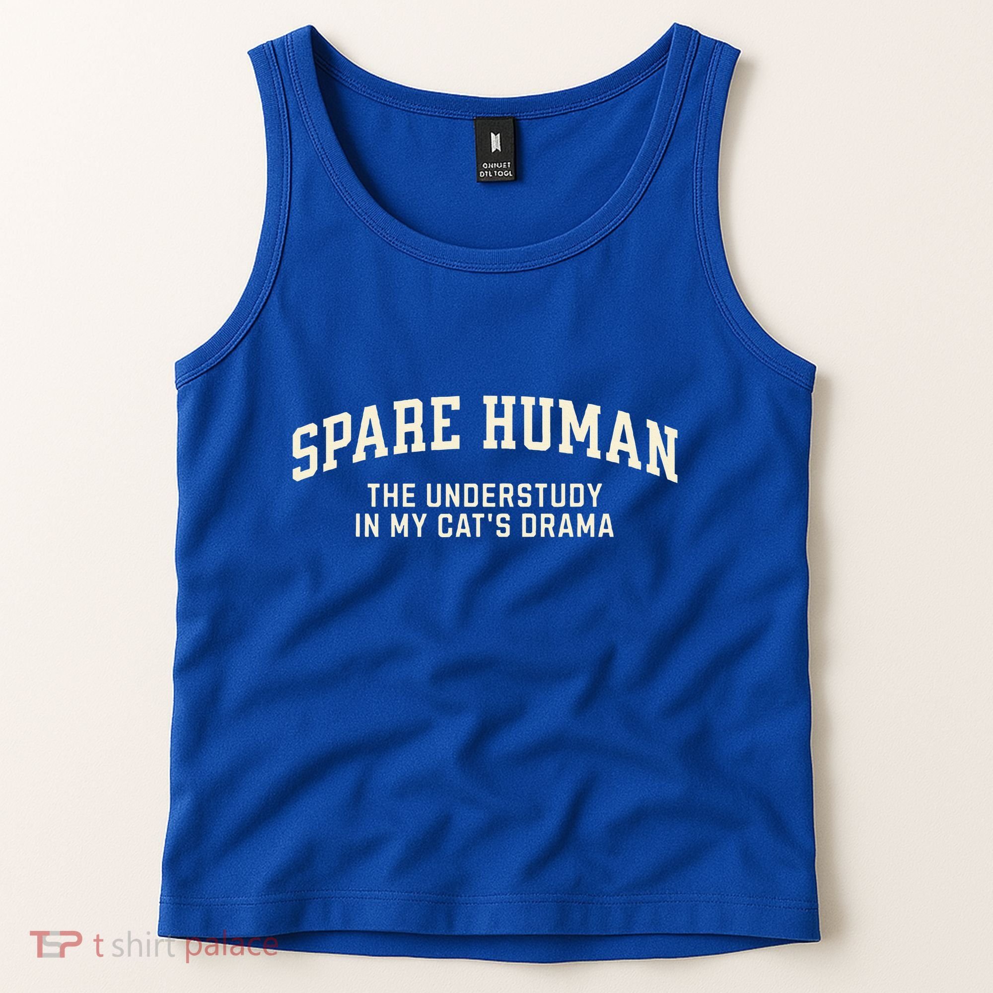 Funny Cat Parent Spare Human Sarcastic Tank Top