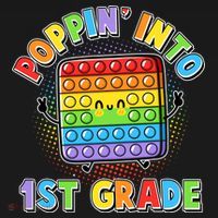 Funny Cute Poppin' Into 1st Grade Fidget Toy Backpack thumb 2