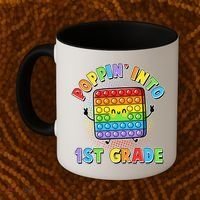 Funny Cute Poppin' Into 1st Grade Fidget Toy Coffee Mug thumb 2