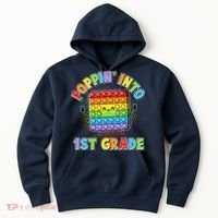 Funny Cute Poppin' Into 1st Grade Fidget Toy Hoodie thumb 0