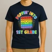 Funny Cute Poppin' Into 1st Grade Fidget Toy T-Shirt thumb 3