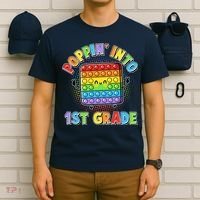 Funny Cute Poppin' Into 1st Grade Fidget Toy T-Shirt thumb 6
