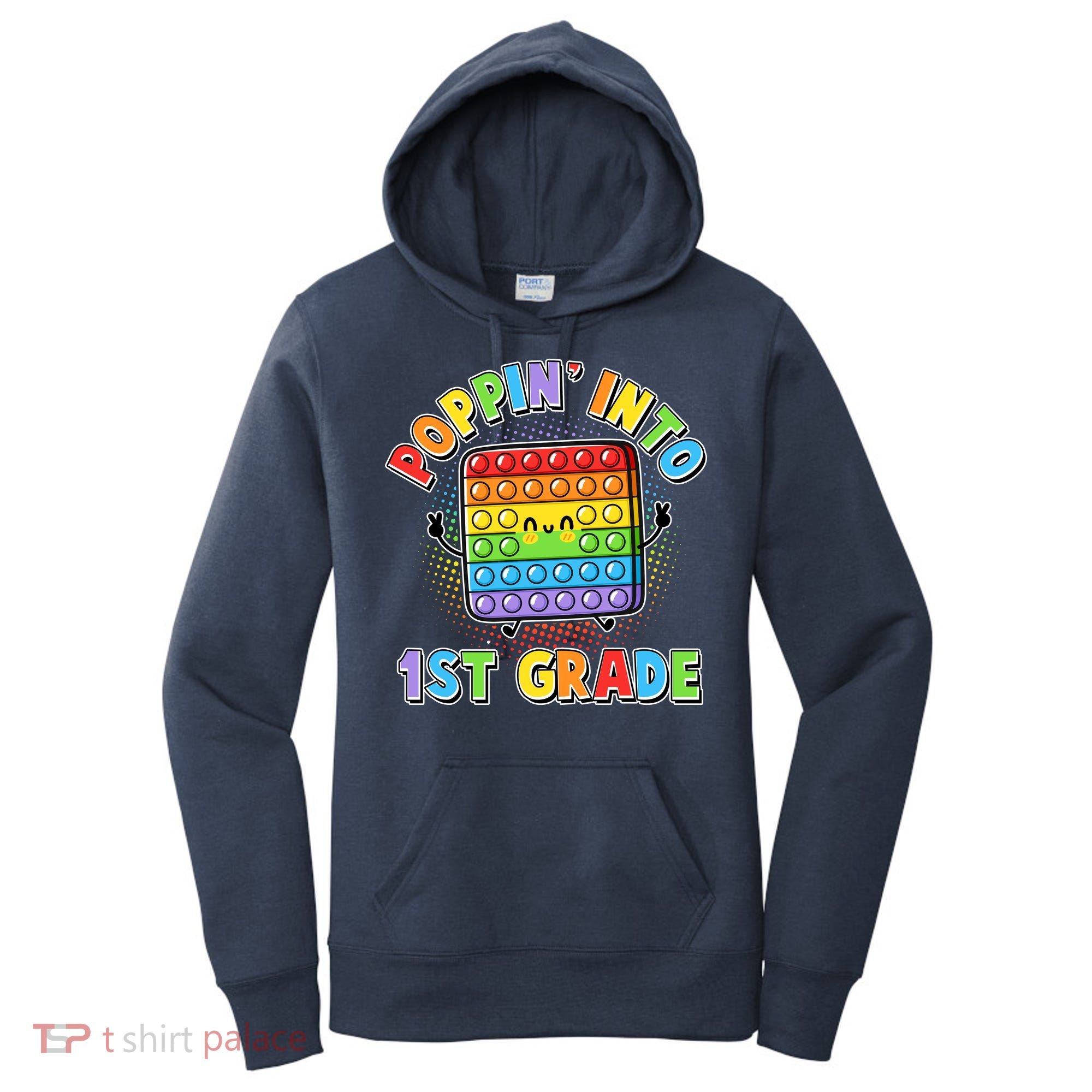 Funny Cute Poppin' Into 1st Grade Fidget Toy Women's Hoodie