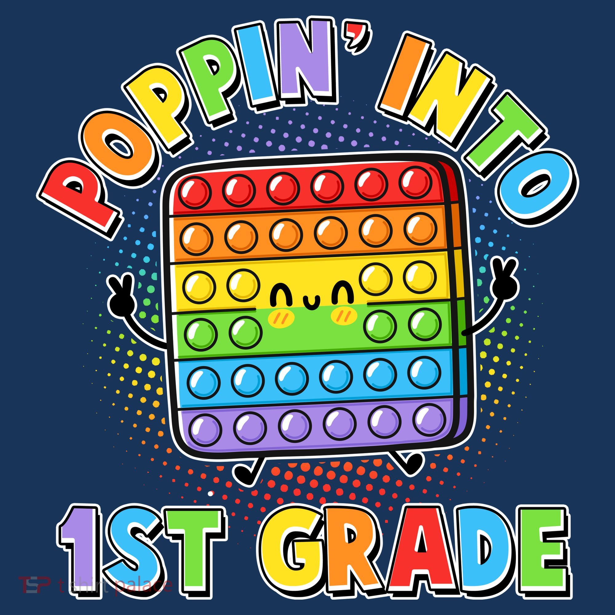 Funny Cute Poppin' Into 1st Grade Fidget Toy Women's Hoodie