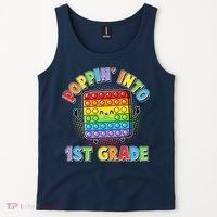 Funny Cute Poppin' Into 1st Grade Fidget Toy Tank Top thumb 2
