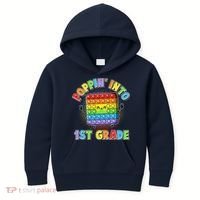 Funny Cute Poppin' Into 1st Grade Fidget Toy Kids Hoodie thumb 0