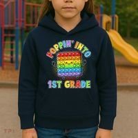 Funny Cute Poppin' Into 1st Grade Fidget Toy Kids Hoodie thumb 3