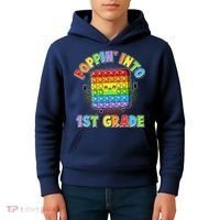 Funny Cute Poppin' Into 1st Grade Fidget Toy Kids Hoodie thumb 4