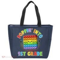 Funny Cute Poppin' Into 1st Grade Fidget Toy Tote Bag thumb 0