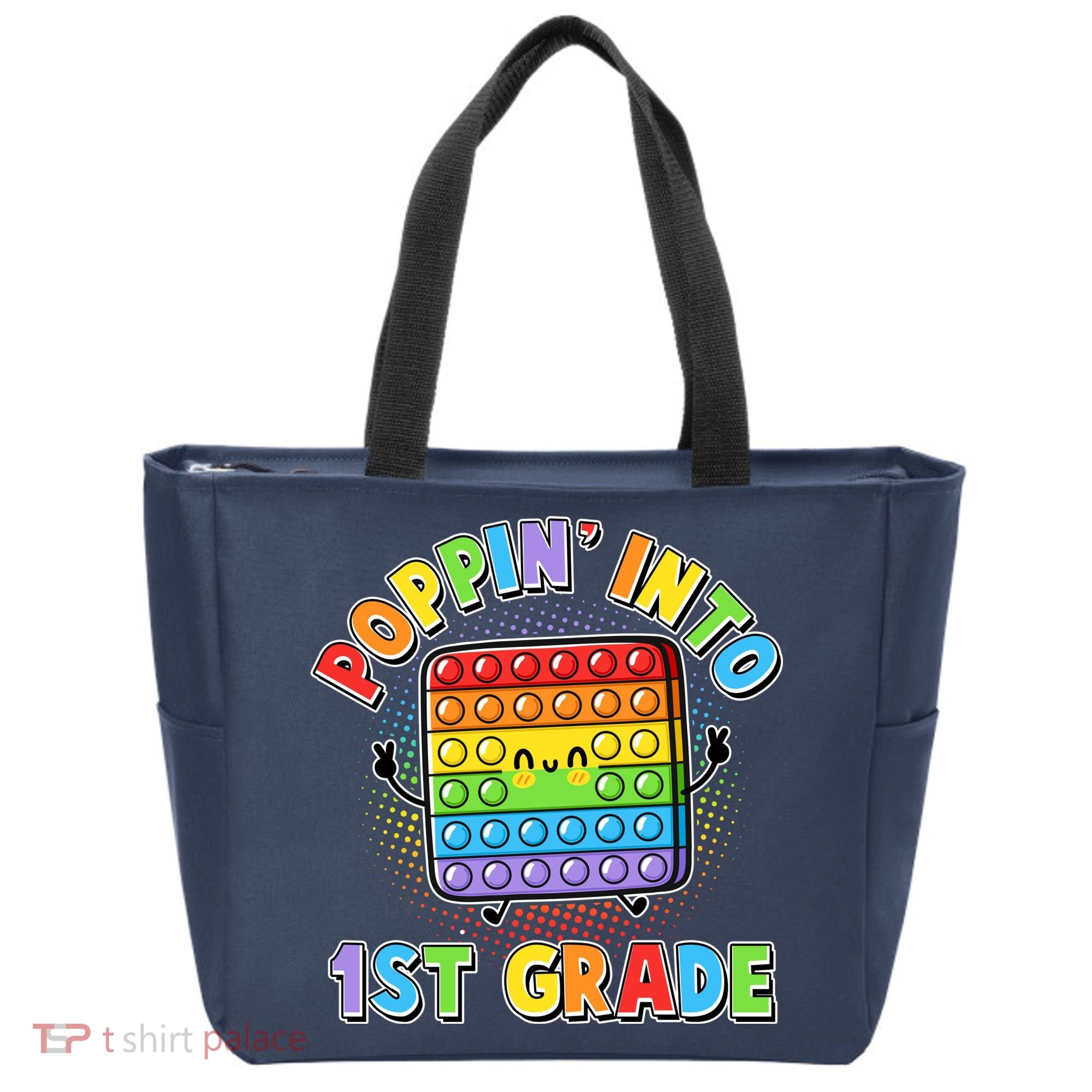 Funny Cute Poppin' Into 1st Grade Fidget Toy Tote Bag