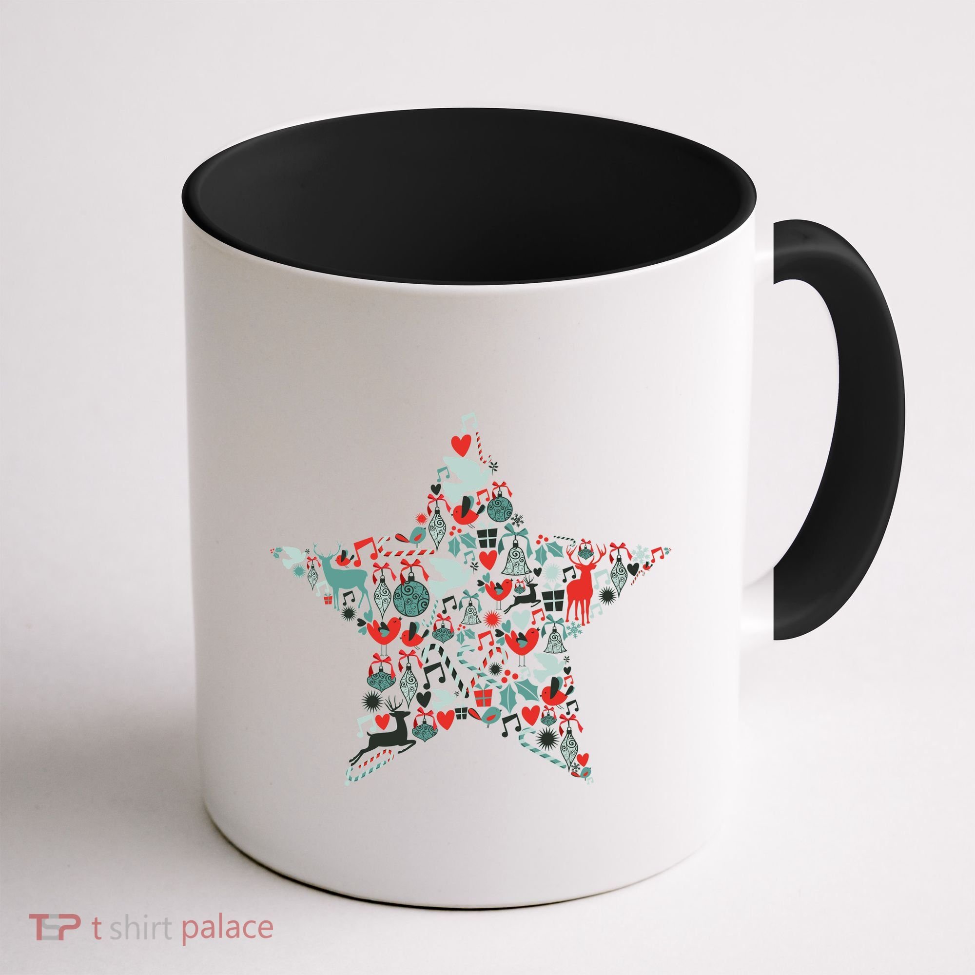 Festive Christmas Pattern Star Coffee Mug