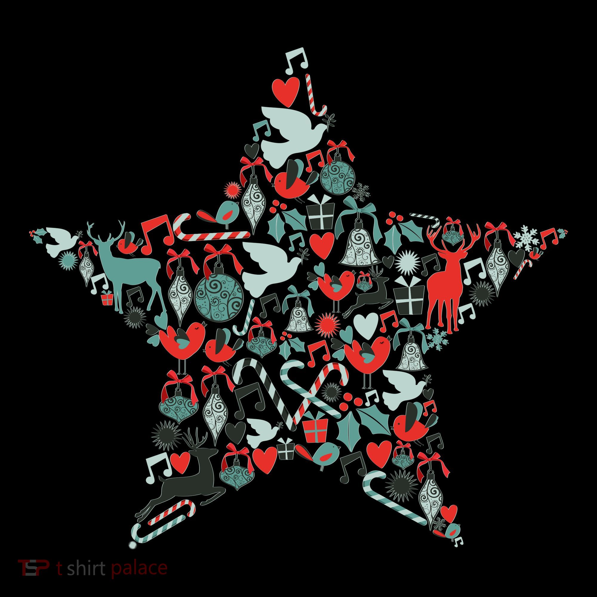 Festive Christmas Pattern Star Coffee Mug