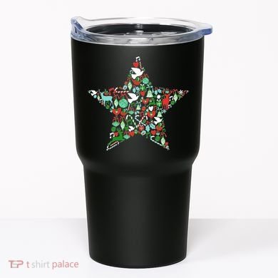 Festive Christmas Pattern Star Tumbler