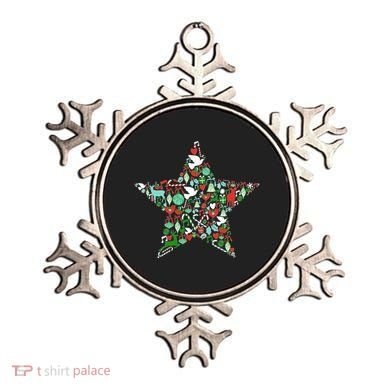 Festive Christmas Pattern Star Ornament