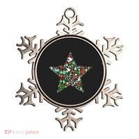 Festive Christmas Pattern Star Ornament thumb 0