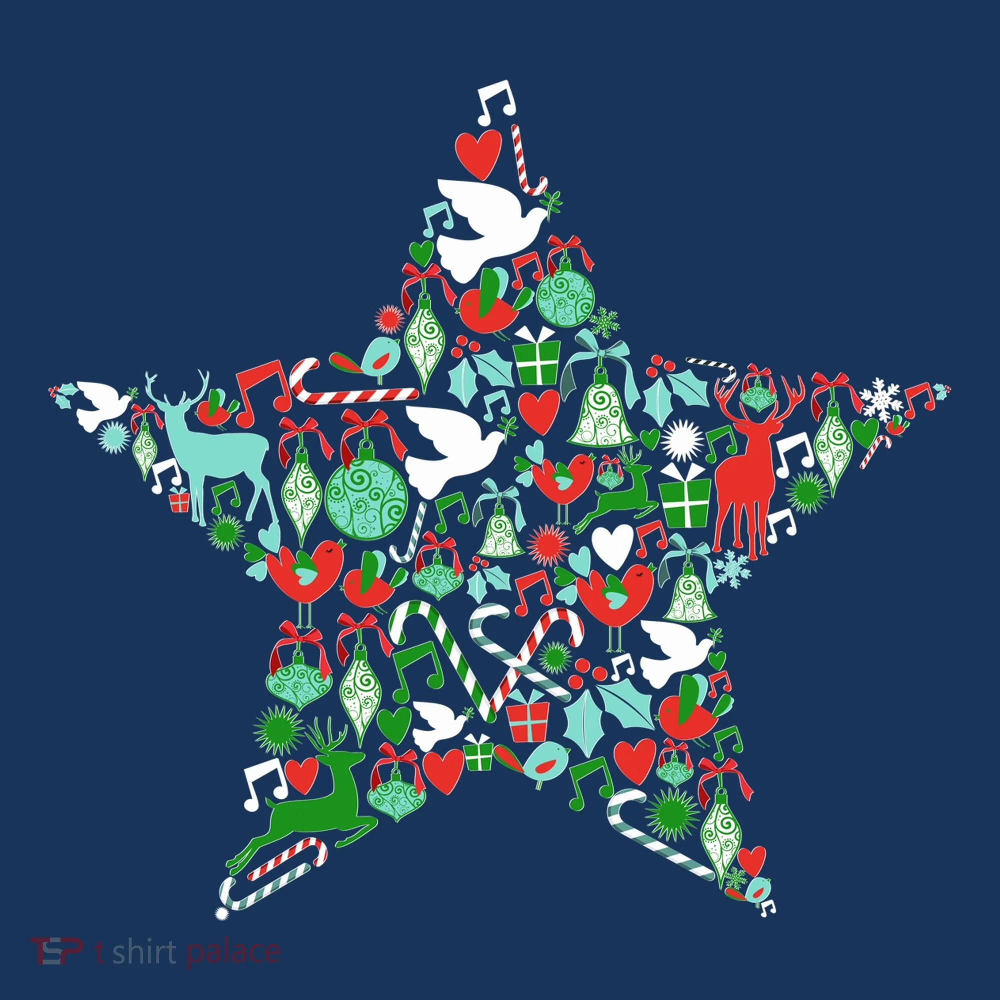 Festive Christmas Pattern Star Doggie Tank